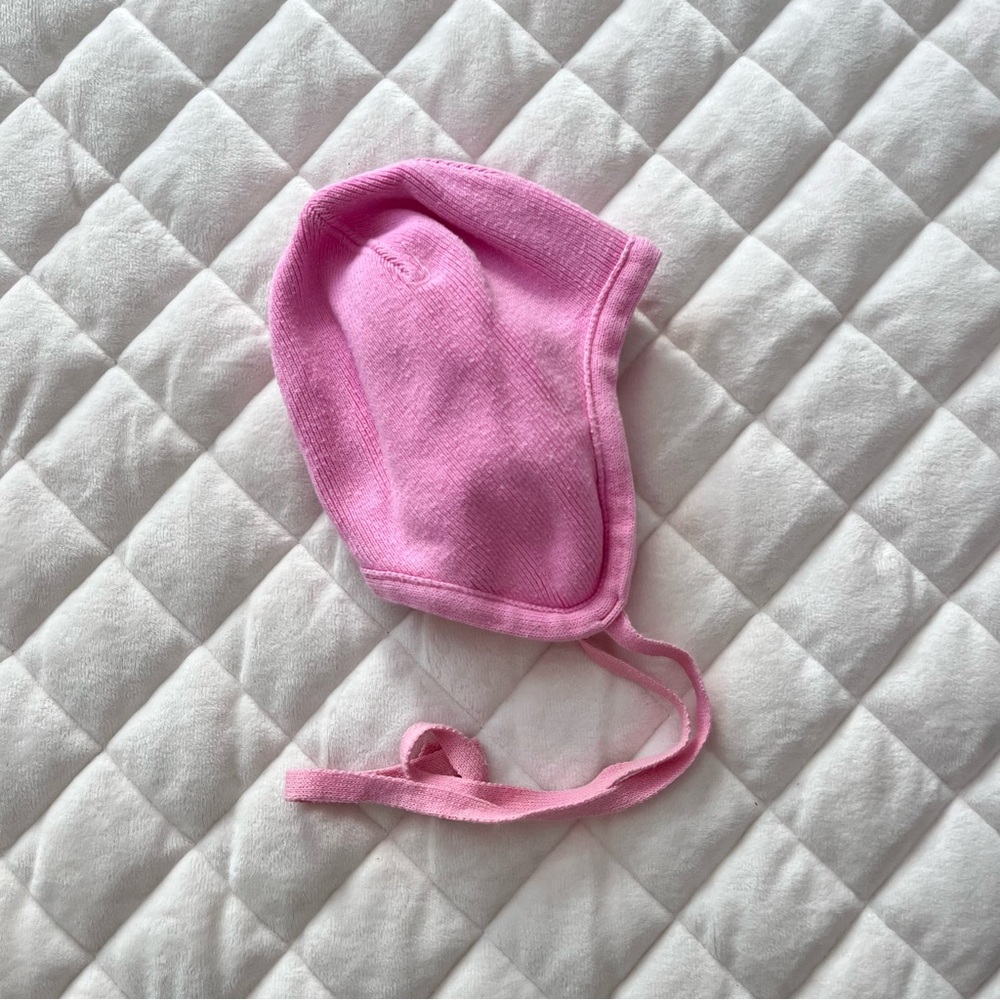 Hanna Andersson cotton pink pilot hat baby girl size XS